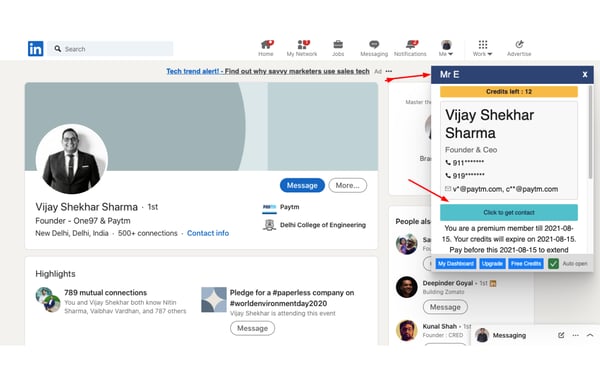 Graphic from G2 for EasyLeadz by Mr E showing the Chrome Extension